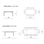 Rozkládací stůl 160/240x90 cm ze slinutého kamene s mramorovým efektem - Samus Viadurini