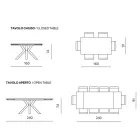 Rozkládací stůl 160/240x91 cm ze slinutého kamene s mramorovým efektem - Palazzo Viadurini