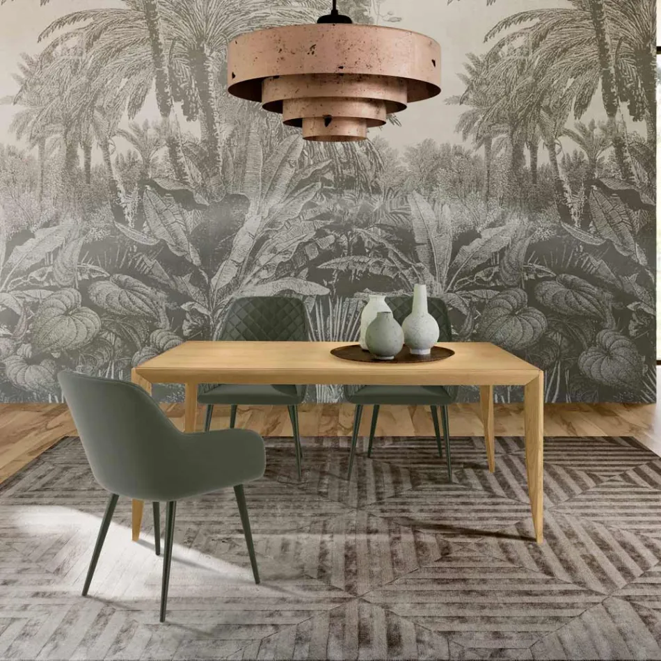 Rozkládací stůl od 180 do 240 cm z jasanového lamelového dřeva - Modula Viadurini