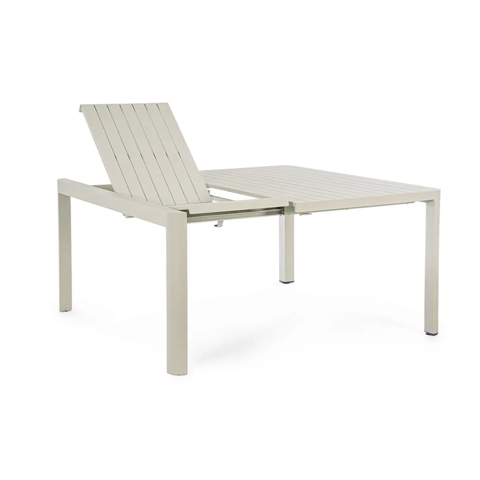 Rozkládací stůl na 149 cm z hliníku s práškovým nástřikem - potřeba Viadurini