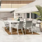 Rozkládací stůl na 149 cm z hliníku s práškovým nástřikem - potřeba Viadurini