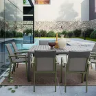 Rozkládací stůl na 149 cm z hliníku s práškovým nástřikem - potřeba Viadurini