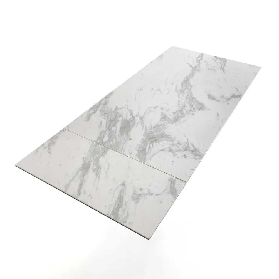 Rozkládací stůl na 170 cm z oceli a keramiky - Sfinga Viadurini