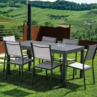 Rozkládací stůl 180 cm nebo 220 cm s deskou z tvrzeného skla - Cartellina Viadurini