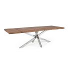 Rozkládací stůl na 2,6 m z ručně vyráběného dřeva Homemotion - Plutarco Viadurini