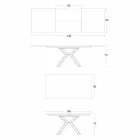 Rozkládací jídelní stůl na 2,8 m v keramických a kovových nohách - Paoluccio Viadurini