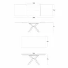 Rozkládací jídelní stůl na 2,8 m v keramických a kovových nohách - Paoluccio Viadurini