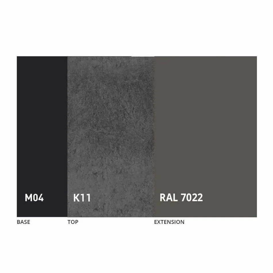 Rozkládací jídelní stůl na 2,8 m v keramických a kovových nohách - Paoluccio Viadurini