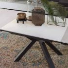 Rozkládací jídelní stůl na 2,8 m v keramických a kovových nohách - Paoluccio Viadurini