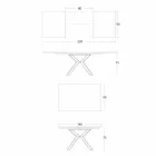 Rozkládací jídelní stůl na 2,8 m v keramických a kovových nohách - Paoluccio Viadurini