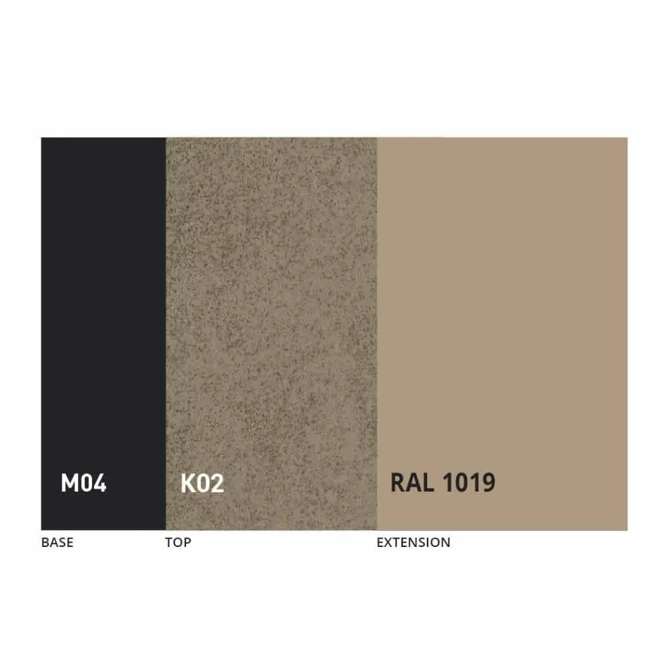 Rozkládací jídelní stůl na 2,8 m v keramických a kovových nohách - Paoluccio Viadurini