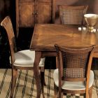 Rozkládací stůl na 200 cm se 4 židlemi ze dřeva Bassano Made in Italy – Jantar Viadurini