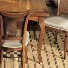 Rozkládací stůl na 200 cm se 4 židlemi ze dřeva Bassano Made in Italy – Jantar Viadurini