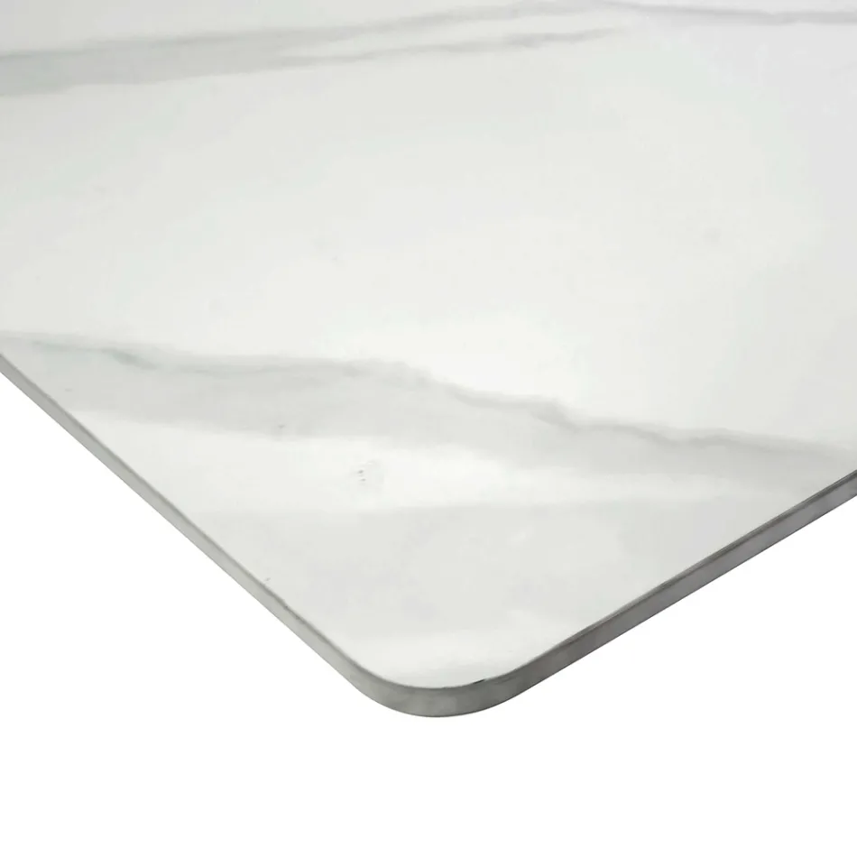 Rozkládací stůl 200 cm z kovu a syntetického kamene - Underwater Viadurini