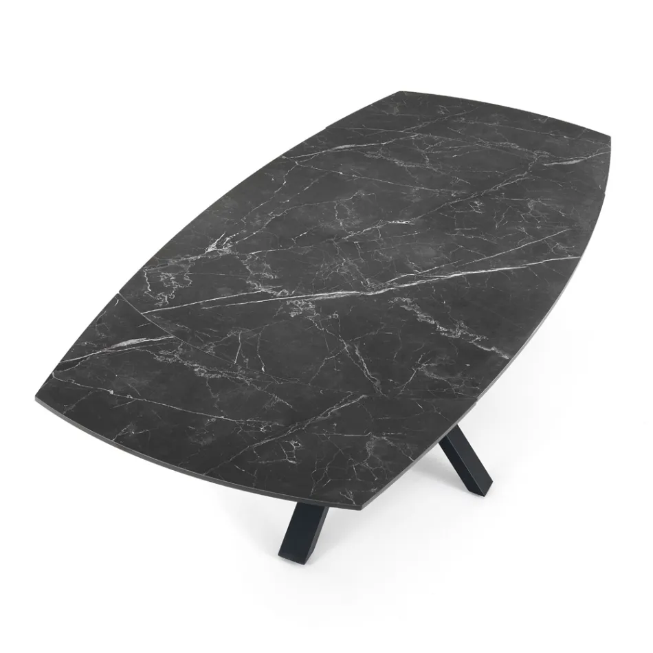 Rozkládací stůl do 210 cm z oceli a keramiky - Bavosa Viadurini