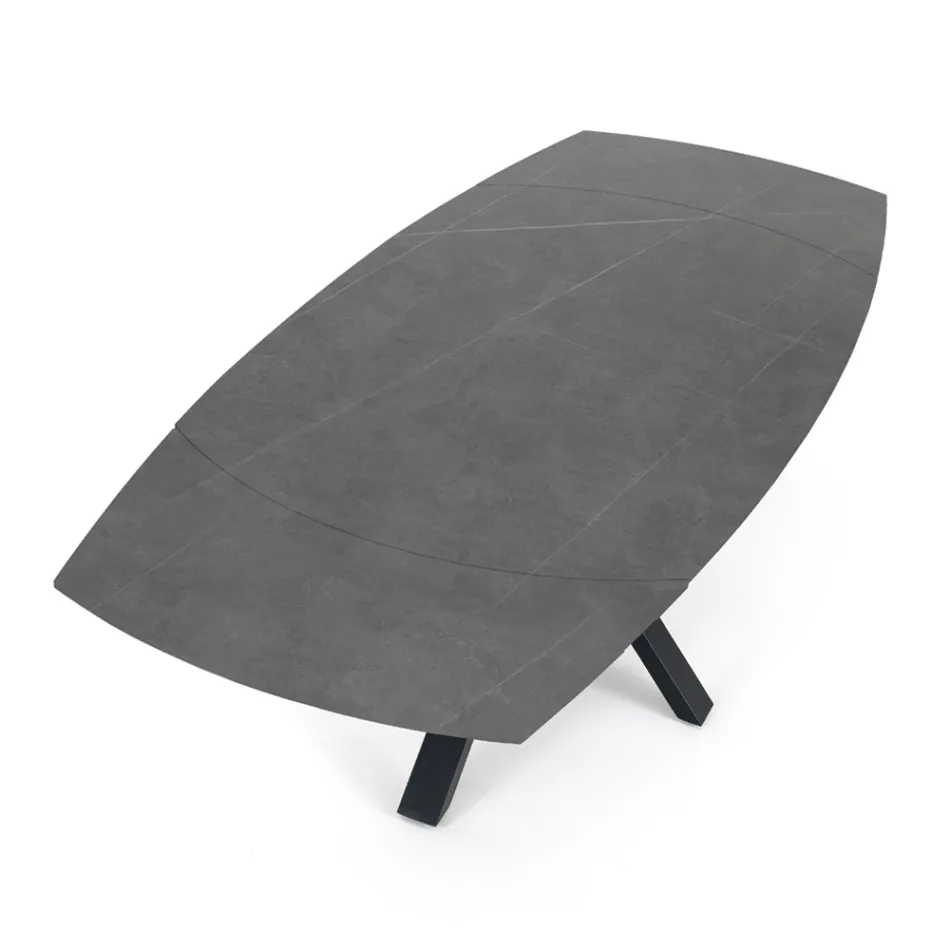 Rozkládací stůl do 210 cm z oceli a keramiky - Bavosa Viadurini