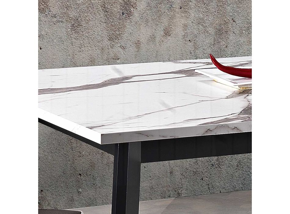 Rozkládací stůl na 220 cm s podnoží z grafitového buku Made in Italy - Toles Viadurini