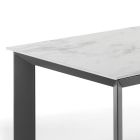 Rozkládací stůl na 220 cm z keramiky s mramorovou povrchovou úpravou - Berice Viadurini