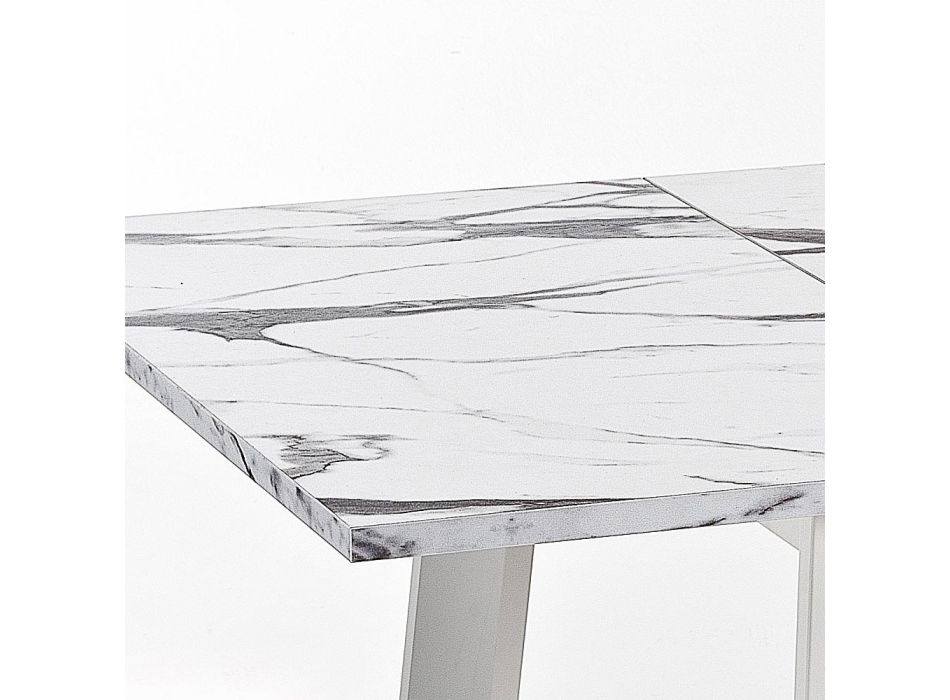 Rozkládací stůl na 220 cm z buku a melaminu Made in Italy - Toles Viadurini