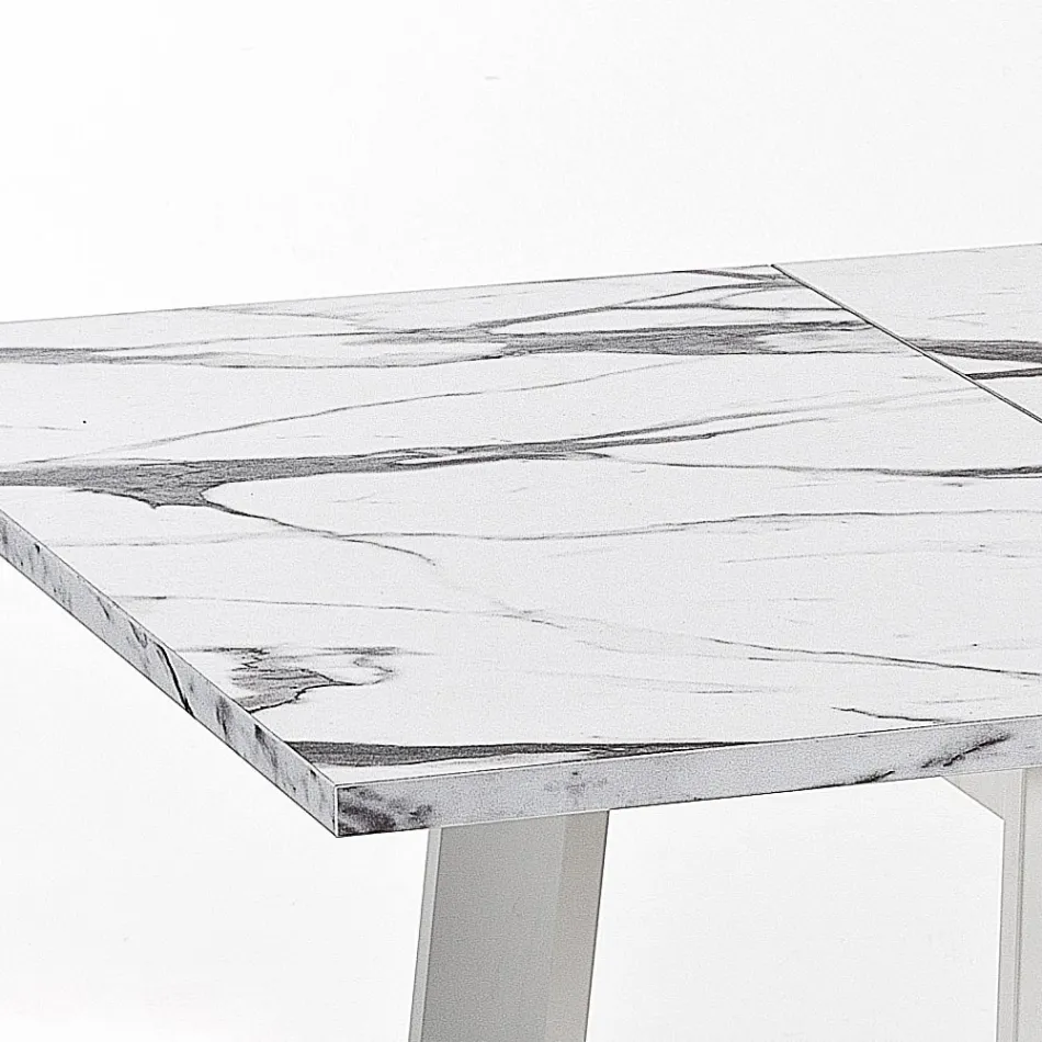 Rozkládací stůl na 220 cm z buku a melaminu Made in Italy - Toles Viadurini