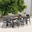 Rozkládací stůl na 220 cm z polypropylenu a hliníku - polštář Viadurini