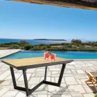 Rozkládací stůl 240 cm z hliníku s deskou HPL - Righello Viadurini