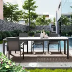 Rozkládací stůl na 240 cm z práškově lakovaného hliníku - barva Viadurini