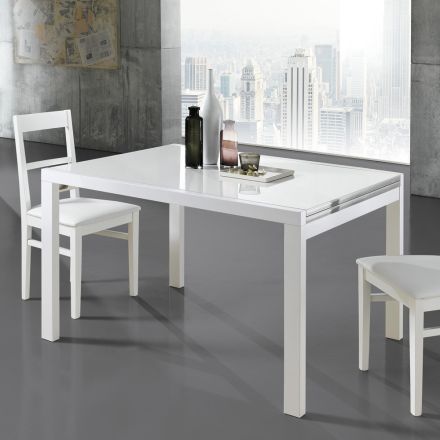Rozkládací stůl na 240 cm v designu lakovaného dřeva Made in Italy - Jacobs Viadurini
