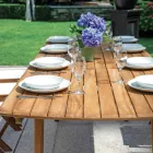 Rozkládací stůl na 240 cm pro zahradu vyrobený z akáciového dřeva - Sereno Viadurini