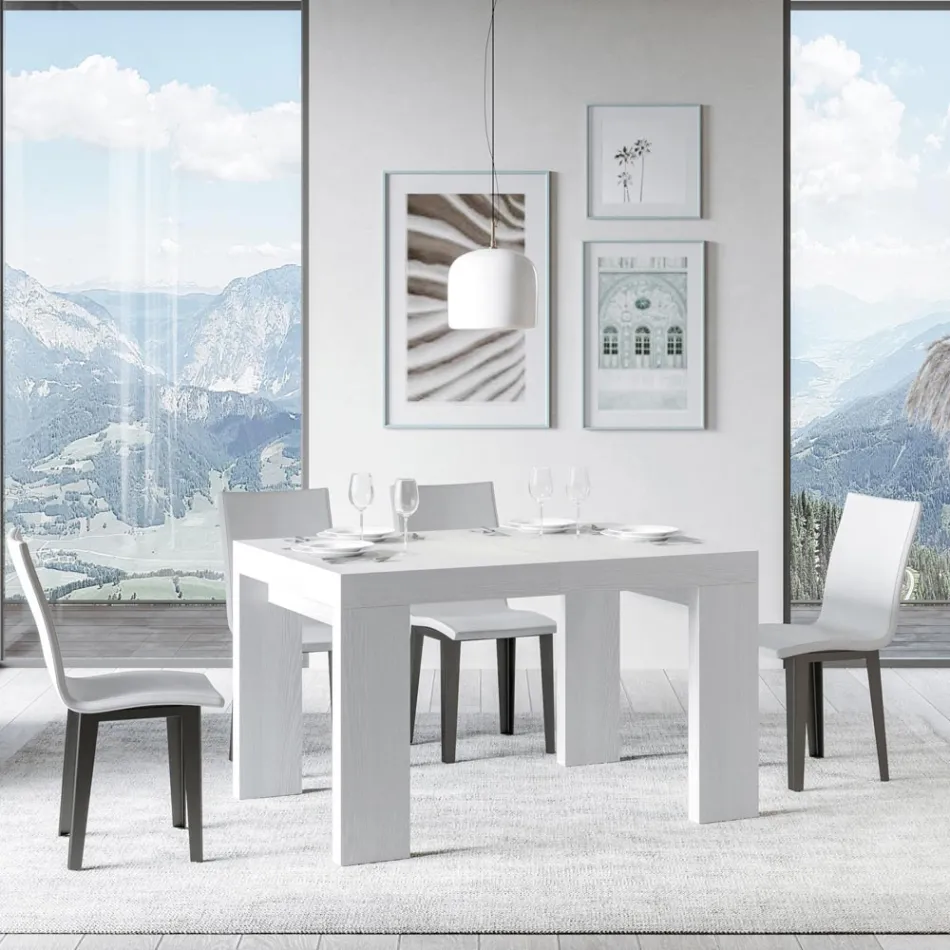 Rozkládací stůl na 246 cm z dřevěných mikročástic vyrobených v Itálii - strom Viadurini