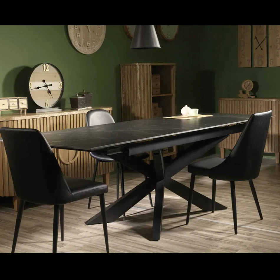 Rozkládací stůl 260 cm z kovu a syntetického kamene - Underwater Viadurini