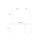 Rozkládací stůl na 265 cm z ořechového dřeva Canaletto Made in Italy - Orchidea Viadurini