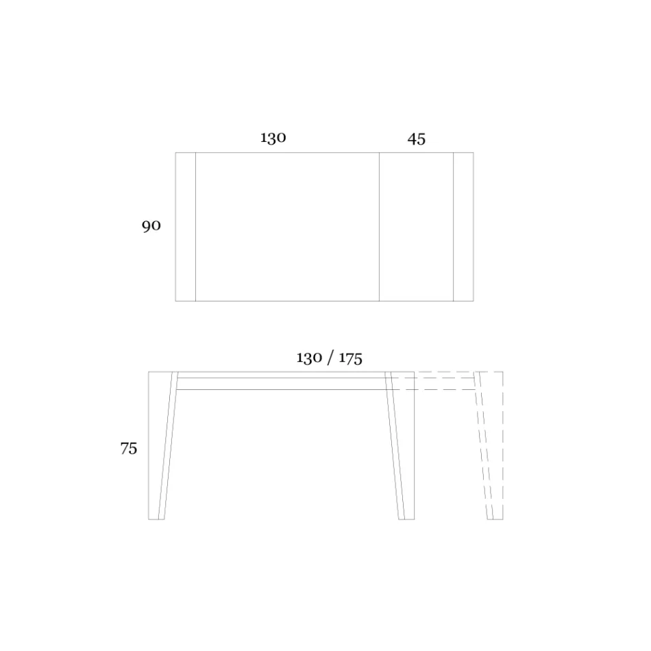 Rozkládací stůl na 265 cm z ořechového dřeva Canaletto Made in Italy - Orchidea Viadurini