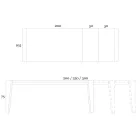 Rozkládací stůl na 265 cm z ořechového dřeva Canaletto Made in Italy - Orchidea Viadurini