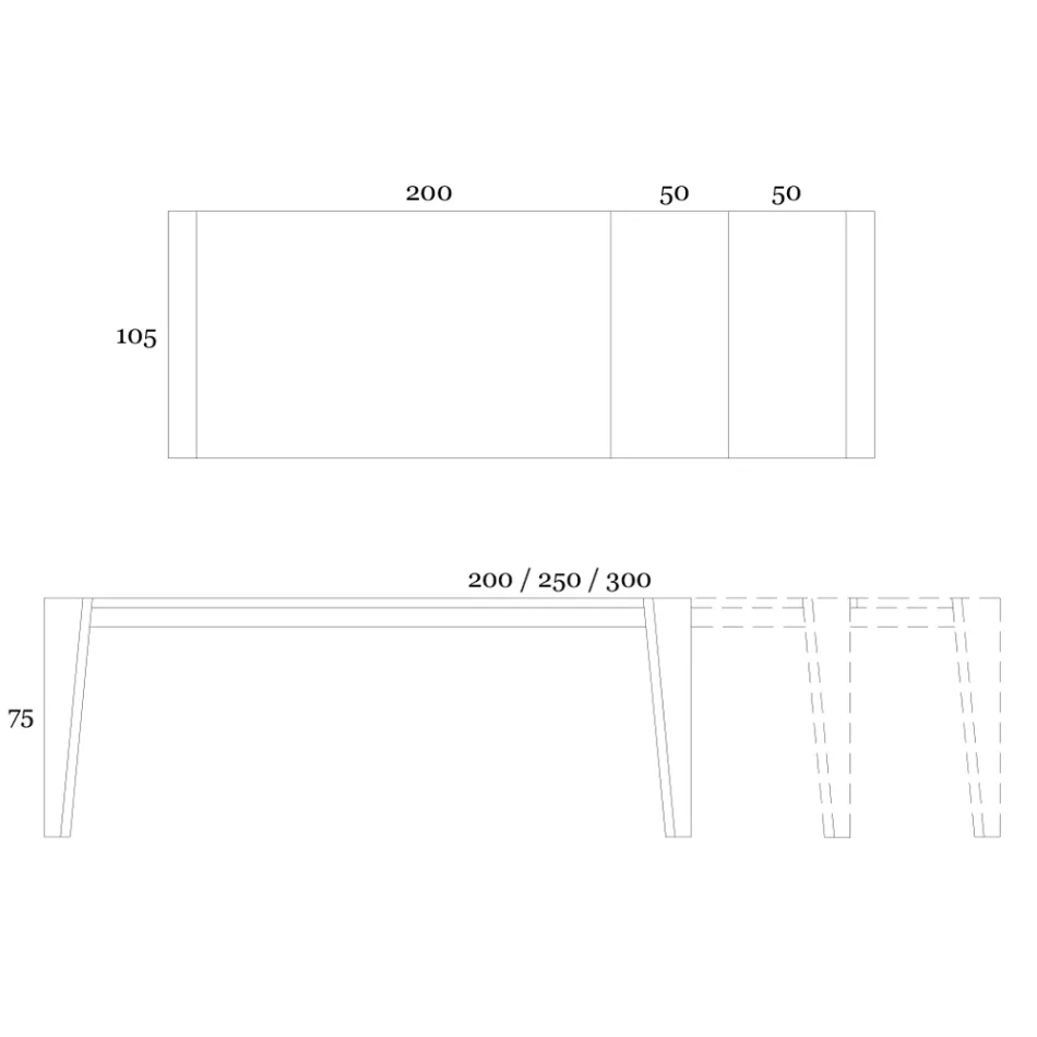 Rozkládací stůl na 265 cm z ořechového dřeva Canaletto Made in Italy - Orchidea Viadurini