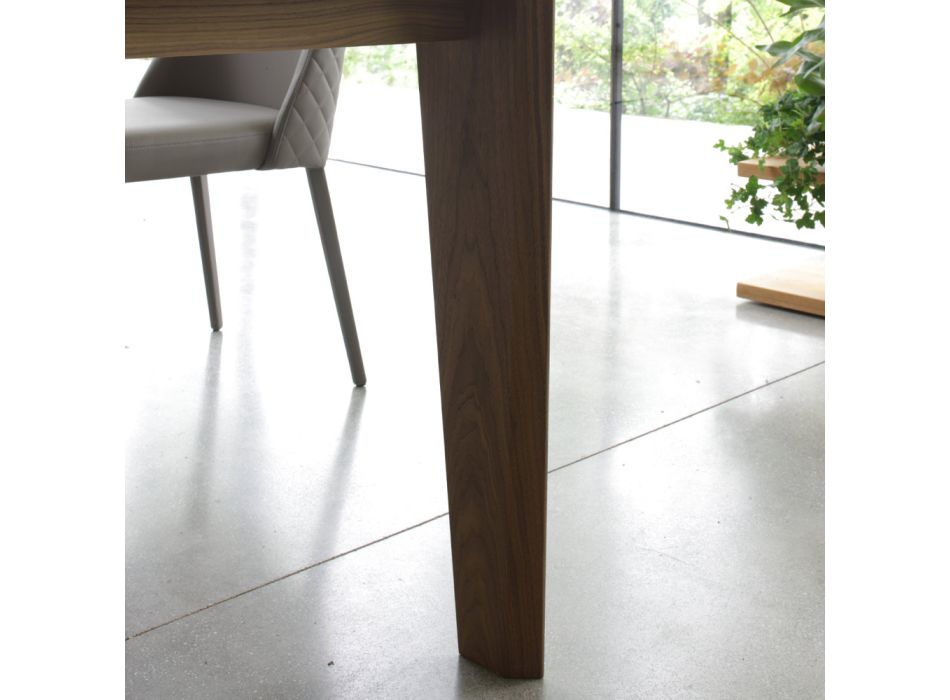 Rozkládací stůl na 265 cm z ořechového dřeva Canaletto Made in Italy - Orchidea Viadurini