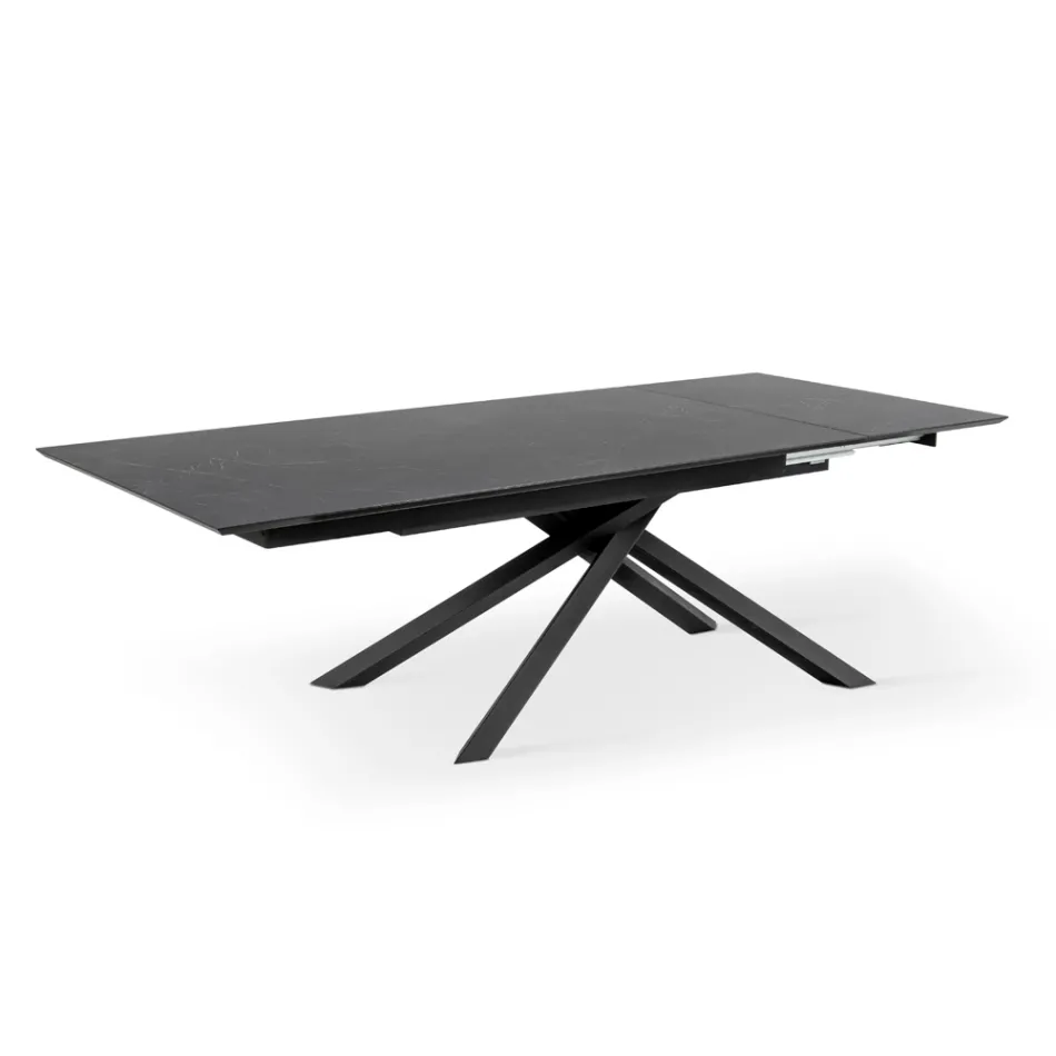 Rozkládací stůl na 270 cm s HPL deskou a hliníkovou základnou - Hledat Viadurini