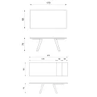 Rozkládací stůl na 270 cm s HPL deskou a hliníkovou podnoží - Villongo Viadurini