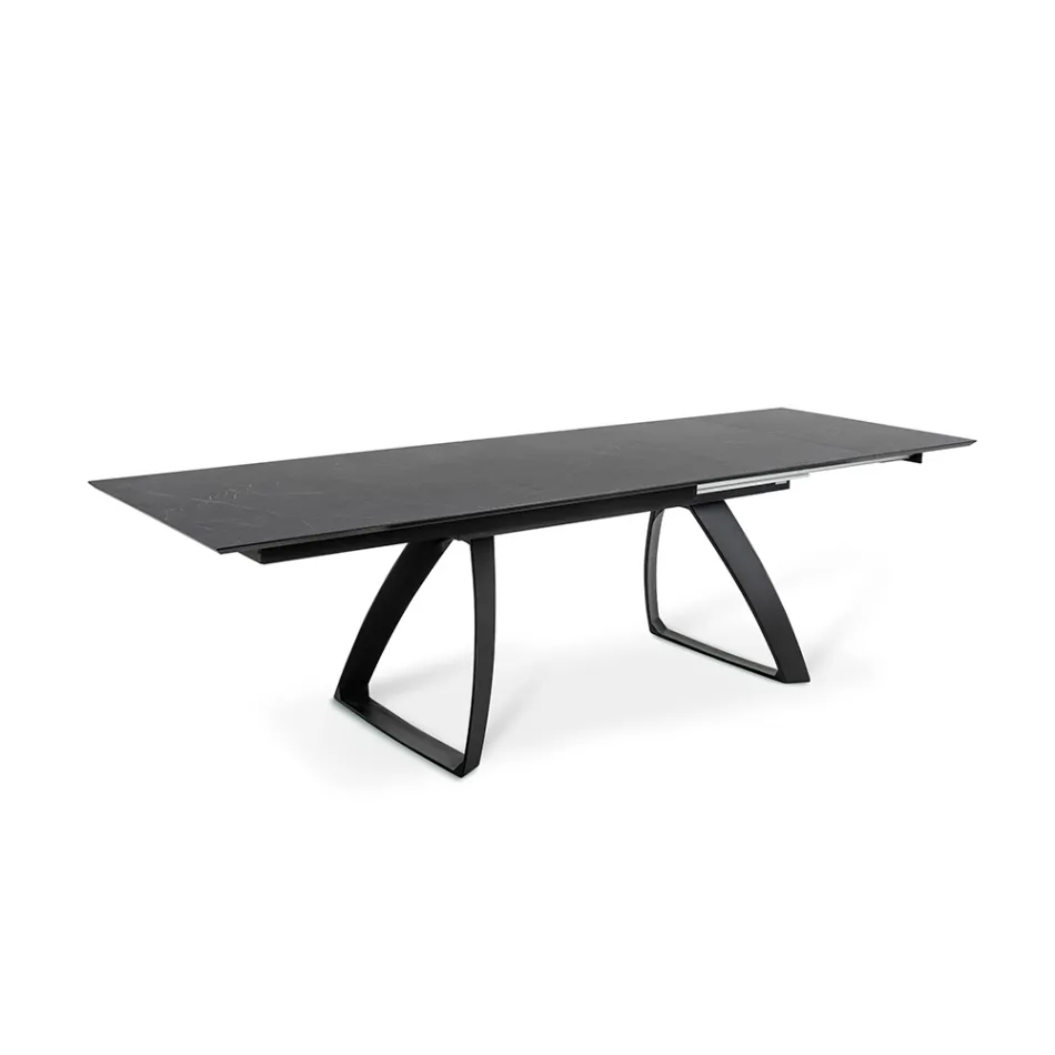 Rozkládací stůl na 270 cm s HPL deskou a hliníkovou podnoží - Villongo Viadurini