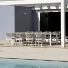 Rozkládací stůl do 276 cm s hliníkovým efektem dřeva - Ovara Viadurini