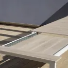 Rozkládací stůl do 276 cm s hliníkovým efektem dřeva - Ovara Viadurini