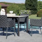 Rozkládací stůl do 276 cm s hliníkovým efektem dřeva - Ovara Viadurini