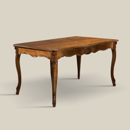 Rozkládací stůl na 280 cm z ořechového dřeva Bassano Made in Italy - Caligola Viadurini