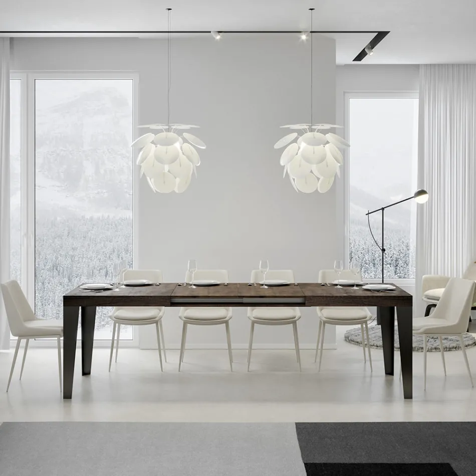 Rozkládací stůl na 284 cm v různých velikostech a povrchových úpravách Made in Italy - Beach Viadurini