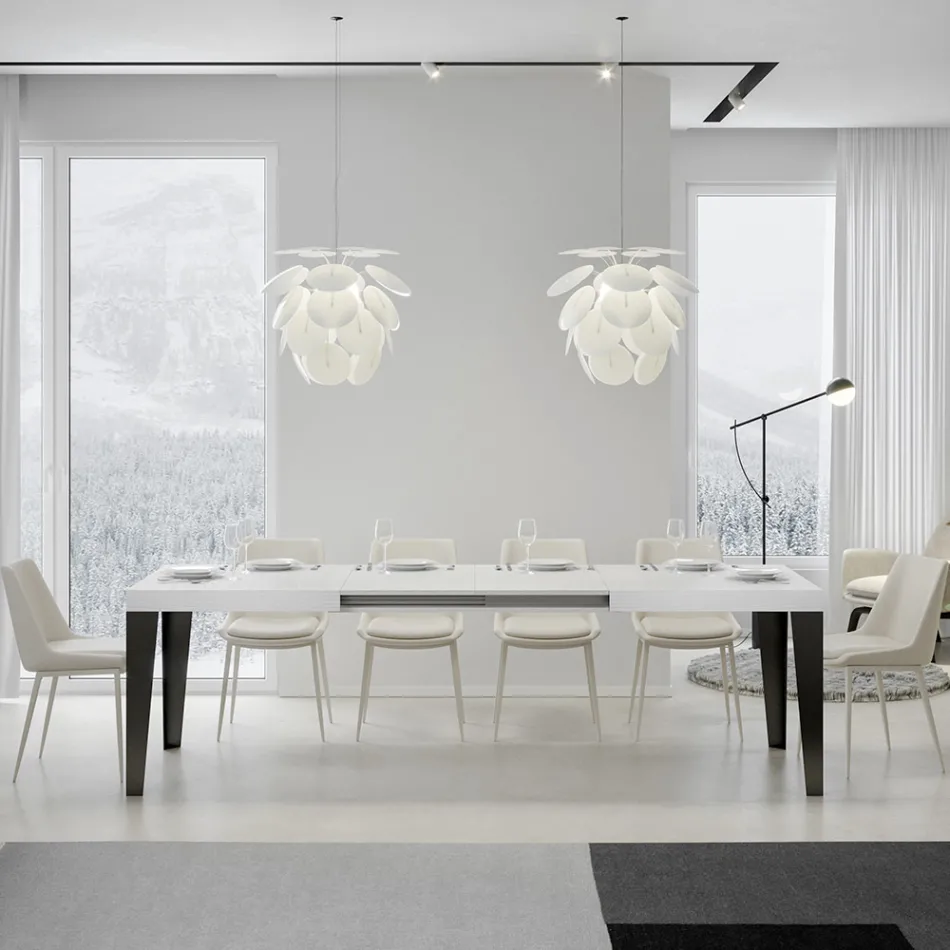 Rozkládací stůl na 284 cm v různých velikostech a povrchových úpravách Made in Italy - Beach Viadurini