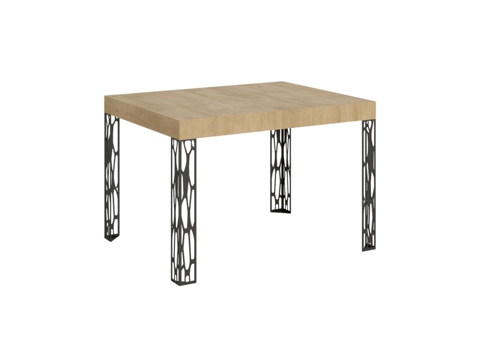 Rozkládací stůl na 284 cm ze dřeva a železa Made in Italy - Fiume Viadurini