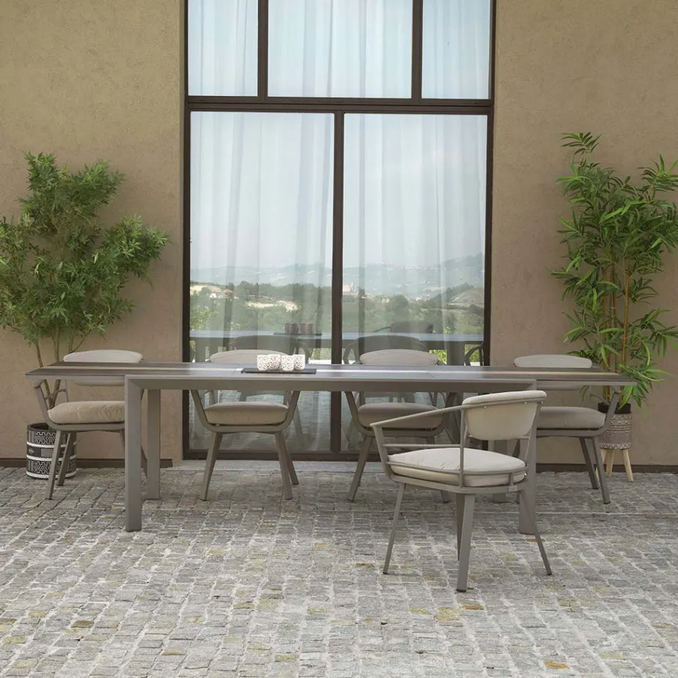 Rozkládací stůl 300 cm z hliníku s HPL vložkou - Righello Viadurini