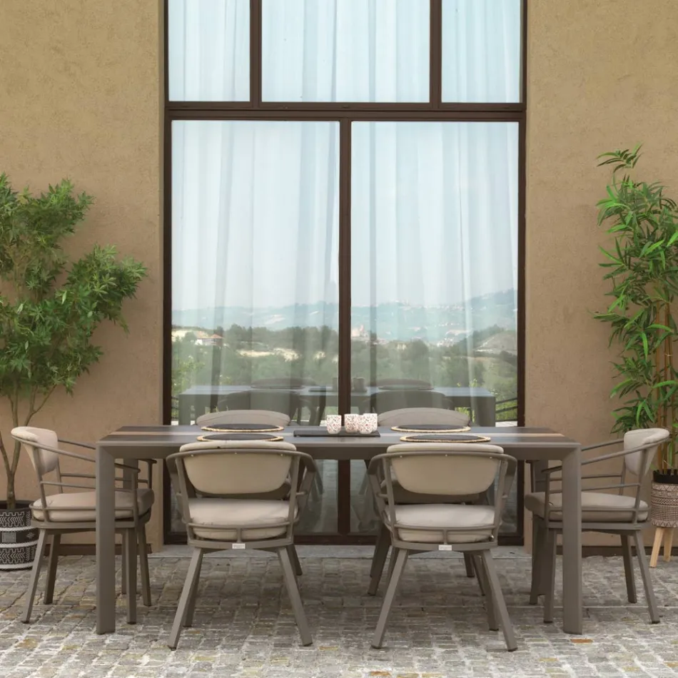 Rozkládací stůl 300 cm z hliníku s HPL vložkou - Righello Viadurini