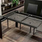 Rozkládací stůl 310 cm s laminátovou deskou a kovovou základnou - Spilla Viadurini