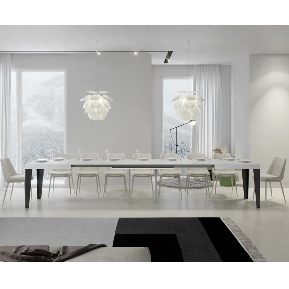 Rozkládací stůl na 440 cm v různých velikostech a povrchových úpravách Made in Italy - Beach Viadurini